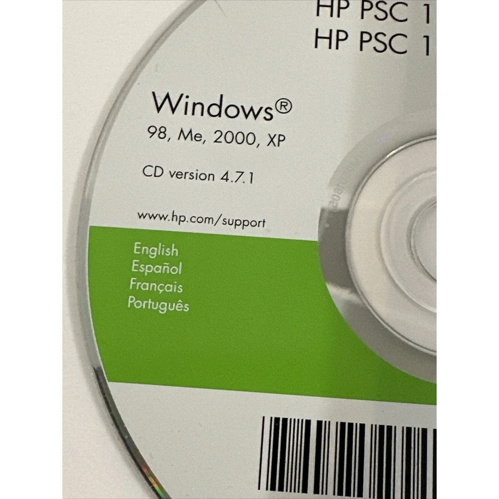 HP PSC 1400 1500 1600 Series Printer Software Driver CD Windows XP 98